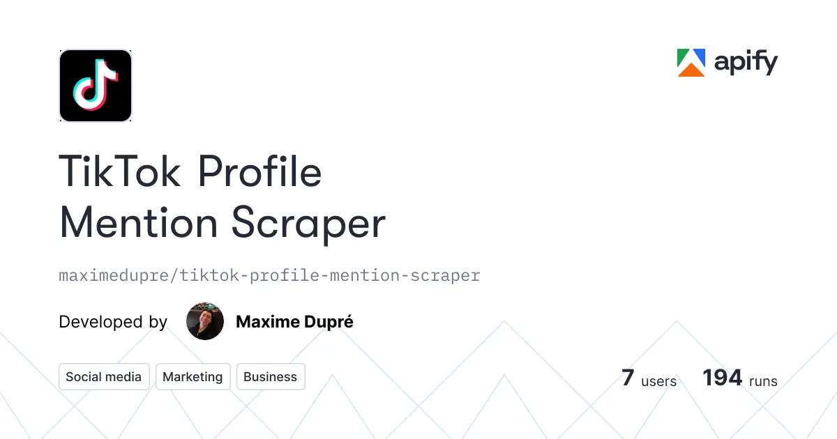 TikTok Profile Mention Scraper product image
