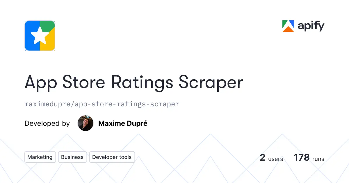App Store Ratings Scraper product image